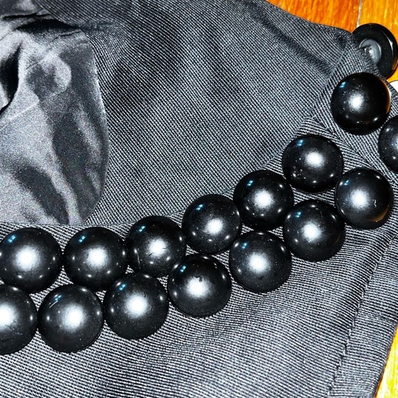 Talbots beaded black dress size 12W plus size silk blend fully lined old money - Picture 8 of 11